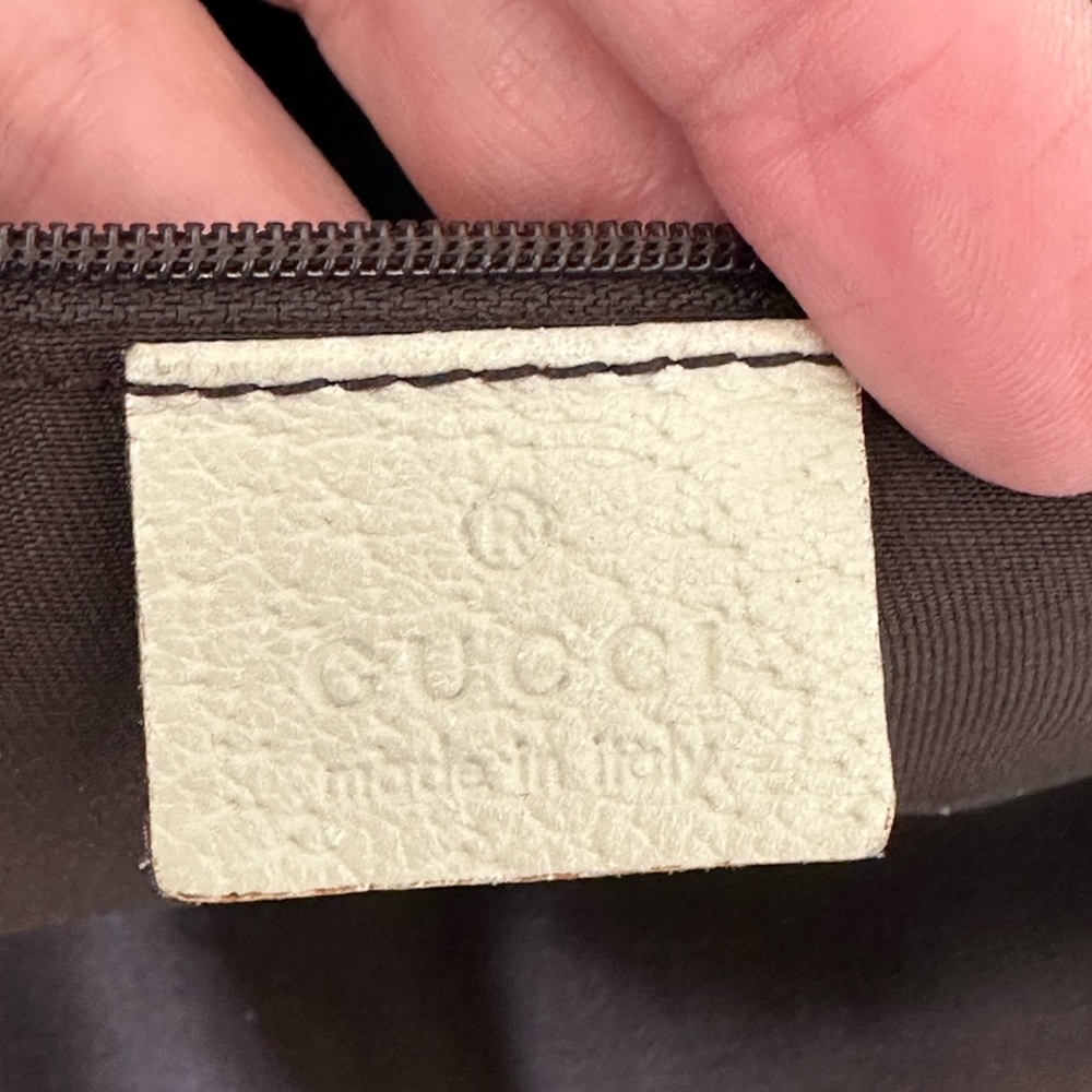 Gucci signature print GG canvas bag off-white messenger abbey pocket tote #H97 - Picture 6 of 10